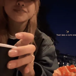 🍵 2fcc11c4 THAT WAS A CUTE DIN еда, ужин, ночь, милый, еда, лосось telegram sticker