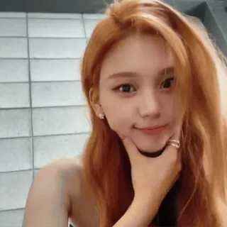 🍔 d22c1125 mujer, retrato, chica, belleza, asiática, linda, selfie telegram sticker