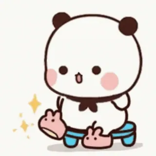 🌸 a943ffd2 Panda, Kawaii, Schattig, Dier, Cartoon whatsapp sticker