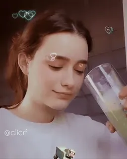 ❤ 32978cf8 @clicrf woman, person, smoothie, glass, drink telegram sticker
