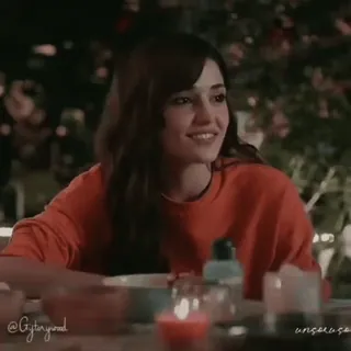 ❤ 74ad56ad @Gyutoryood woman, portrait, indoors, smiling, candle telegram sticker