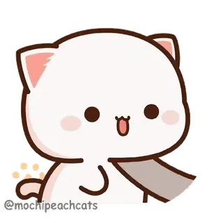❤️ 347bc5cd gato, fofo, kawaii, adesivo, gato pêssego telegram sticker