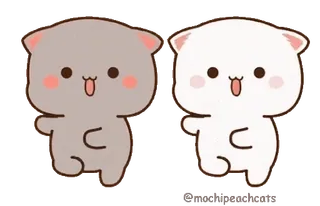 👯 af4729e7 BUBBLE TEA gato, pêssego, bubble tea, fofo, desenho animado telegram sticker