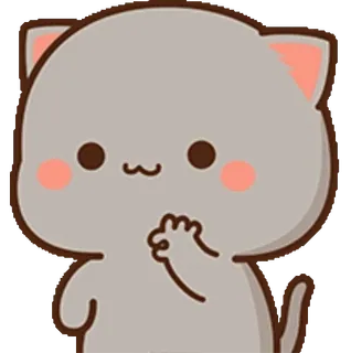 👌 b5f1a520 gato, fofo, adesivo, animal, kawaii, desenho animado telegram sticker