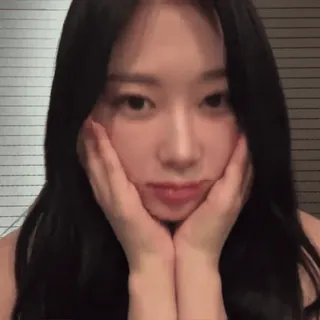 🦷 5dfce1e1 mulher, selfie, retrato, garota, mãos whatsapp sticker