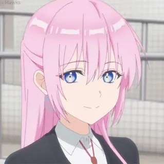 🙂 11f0f68d anime, girl, pink hair, character telegram sticker