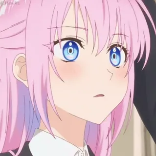 😳 5cd51b16 anime, girl, pink hair, cute, cartoon telegram sticker