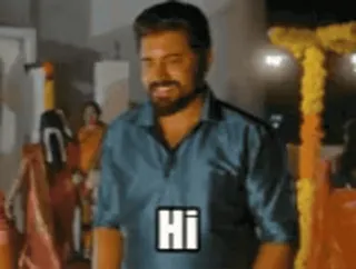 ❤ e8f3ffd2 Hi приветствие, мужчина, привет, индийский whatsapp sticker