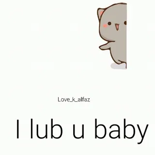 💋 6e9ebb92 I lub u baby liefde, schattig, baby, kat telegram sticker