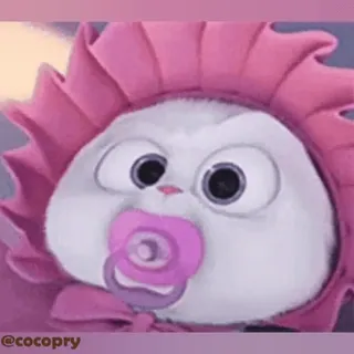 😋 8dd41c5d @cocopry imut, bayi, empeng, kartun, kelinci, hewan, anak, merah muda whatsapp sticker