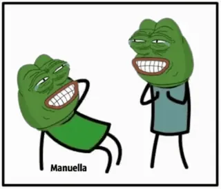 😂 ec08a88e Pepe the Frog Manuelle пепе, лягушка, мем, смех, интернет telegram sticker
