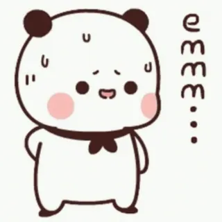 😥 29562b82 eeee..... Panda, Carino, Cartone animato, Emoji, Adesivo, Kawaii telegram sticker