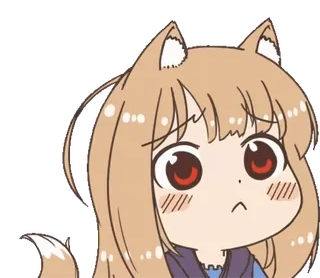 ❤️ 4dc9db04 Аниме, Мультфильм, Каваий, Милый, Девушка-волк, Девушка-лиса telegram sticker