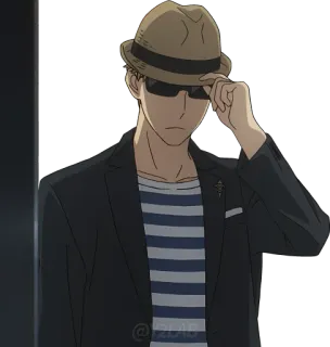 🕵‍♂ 6b8e2b58 Loid Forger Spy x Family Аниме, Шпион, Шляпа, Солнцезащитные очки, Агент, Костюм telegram sticker