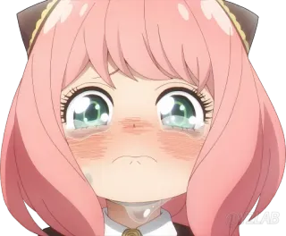 😭 c6746c3d Anya Forger Spy × Family Аниме, Плачущий, Грустный, Аня Форджер, Spy x Family, Аниме девушка telegram sticker