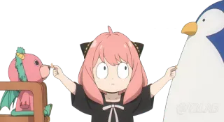 🥜 cce7f252 Anya Forger Spy × Family Аниме, Мультфильм, Милый, Смешной, Аня, Spy x Family telegram sticker