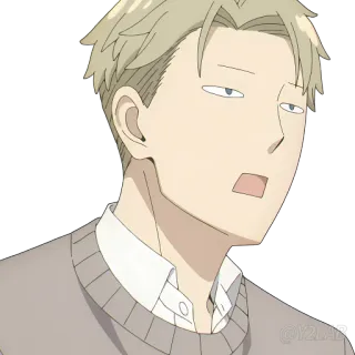 🙄 e7e4d457 Loid Forger Spy × Family Аниме, Шпион, Персонаж, Форджер, Семья шпиона, Мультфильм telegram sticker