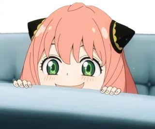 👀 69ea2d4f Anya Forger Spy x Family Anime, Gadis, Lucu, Mata-mata, Telinga telegram sticker