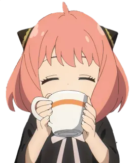 🍵 b653c867 Anya Forger Spy x Family anya, spy x family, anime, minum, imut telegram sticker