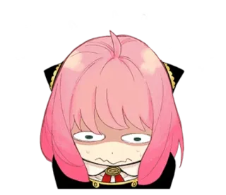 ❤️ f4058895 Anya Forger Spy x Family аня форджер, spy x family, аниме, мультфильм, смешное лицо, выражение telegram sticker