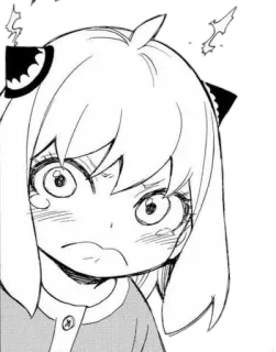 😢 ec5f74f2 Anya Forger Spy x Family anya forger, spy x family, anime, manga, dessin animé, en colère, mignon telegram sticker