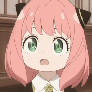 💕 a1d7b6f0 Anya Forger Spy x Family Аня Форджер, Spy x Family, аниме, мультфильм, милая, девочка, розовые волосы telegram sticker