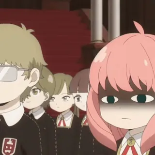 💕 c40383e4 Anya Forger Spy x Family аниме, spy x family, аня форджер, смешной, мультфильм, мем telegram sticker