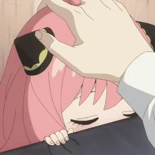 👼 ef1dc6f8 Anya Forger Spy × Family Anya Forger, Spy x Family, Anime, Cartoon, süß, streicheln, Kopf tätscheln whatsapp sticker