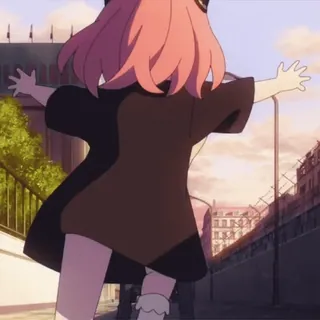 🤗 faea5170 Anya Spy x Family anya, spy x family, anime, manga, pinke Haare, süß, rennen whatsapp sticker