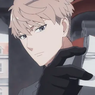 🌝 192ccc5a Loid Forger Spy x Family anime, szpieg, blondyn, mężczyzna, poważny, garnitur, Spy x Family telegram sticker