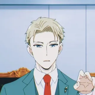 🌝 525de37c Loid Forger Spy x Family Anime, Szpieg, Rodzina, Postać, Garnitur telegram sticker