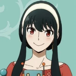 ☺️ 7c4b1cc1 Yor Forger Spy × Family Anime, Yor Forger, Spy x Family, Kreskówka, Postać telegram sticker