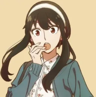 😰 9417c198 Yor Forger Spy × Family Anime, Yor Forger, Spy × Family, Kreskówka, Kobieta, Postać telegram sticker