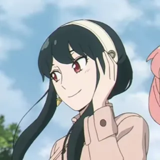 🌝 b5ecf6e0 Yor Forger Spy x Family yor forger, spy x family, anime, kreskówka, kobieta, postać, uroczy telegram sticker