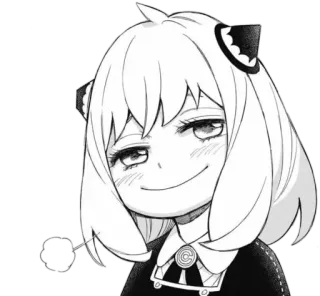 😏 1b731ef9 Anya Forger Spy x Family Anime, Spy x Family, Anya Forger, Zelfgenoegzaam, Manga, Schattig telegram sticker