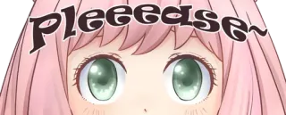 👀 505df37c Anya Forger Spy x Family Pleeese~ Anime, Manga, Anya, Spy x Family, Verzoek telegram sticker