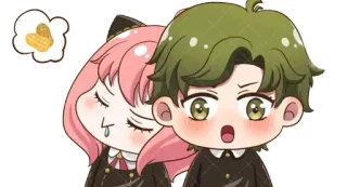 😵 b94a27e3 Anya Forger Spy x Family Anime, Cartoon, Anya, Spy x Family, schattig, Chibi telegram sticker