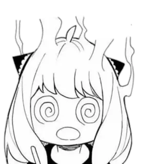 😵‍💫 d3081500 Anya Forger Spy x Family Anime, Manga, Personage, Grappig, Spy x Family, Anya Forger, Cartoon telegram sticker