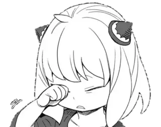 😴 e12e8d3f Anya Forger Spy x Family anya, anya forger, spy x family, anime, cartoon, schattig, manga, verdrietig telegram sticker