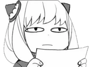 😐 e9cbd562 Anya Forger Spy x Family Anime, Manga, Spy x Family, Anya Forger, Grappig, Reactie, Meme telegram sticker