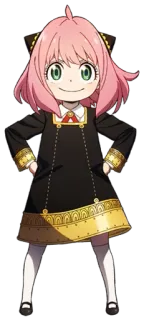 🙂 ee6571f5 Anya Forger Spy x Family Anime, Cartoon, Spy x Family, Anya Forger, Leuk, Personage, Sticker telegram sticker