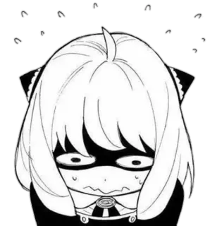 😖 ffe6825a Anya Forger Spy x Family Anya, Spy x Family, Anime, Manga, Cartoon, Grappig, Schattig, Reactie telegram sticker