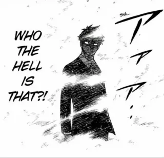🔥 4e98f372 WHO THE HELL IS THAT?! Anime, Manga, Frage, Silhouette, Mann whatsapp sticker