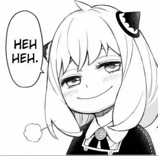 😏 656c4600 Anya Spy x Family HEH HEH. Anime, Manga, Anya Forger, Spy x Family, Heh whatsapp sticker