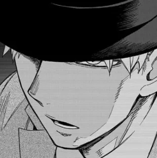 🤠 a63daa9e Mann, Hut, Gesicht, Porträt, Anime, Charakter whatsapp sticker