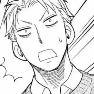 😧 d421b13e Loid Forger Spy x Family Anime, Spy x Family, Loid Forger, Ausdruck, Mann, geschockt whatsapp sticker