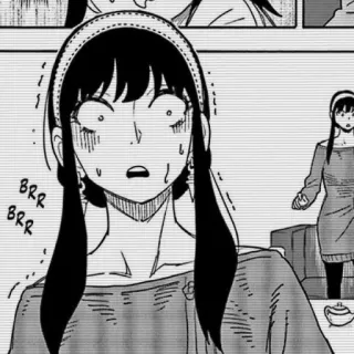 😳 ed45cf9d Yor Forger Spy x Family BRR BRR Anime, Spy x Family, Yor Forger, Schockiert, Verlegen, Cartoon whatsapp sticker