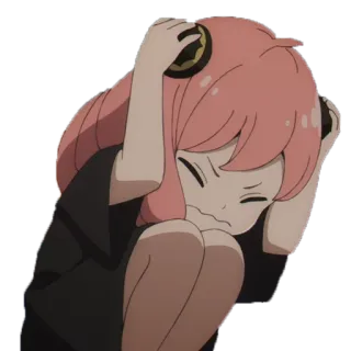 😣 06a00621 Anya Forger Spy x Family Аниме, Мультфильм, Аня Форджер, Spy x Family, милый, наклейка telegram sticker