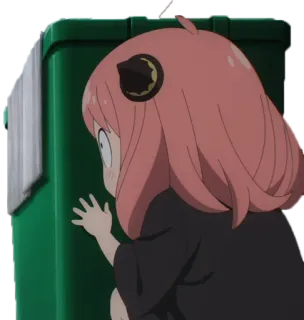 🙈 08017ff1 Anya Forger Spy x Family Аниме, Spy x Family, Аня Форджер, Мультфильм, Стикер, Аниме девушка telegram sticker