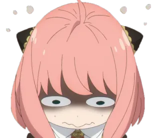 😓 109cb724 Anya Forger Spy × Family Аниме, Аня Форджер, Семья шпиона, злой, Мультфильм telegram sticker